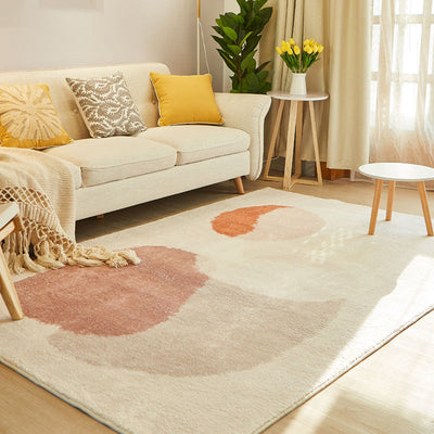 Vloerkleed – Anti-slip | Katoenmix | Easy Care, Multi-kleuren kleurblok design — Grijs
