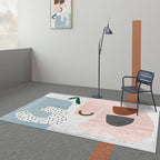 Vloerkleed | Abstracte print | Vlekbestendig, antislip, polyester, machinewasbaar