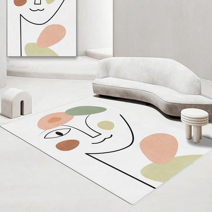 Vloerkleed | Abstracte print | Vlekbestendig, antislip, polyester, machinewasbaar