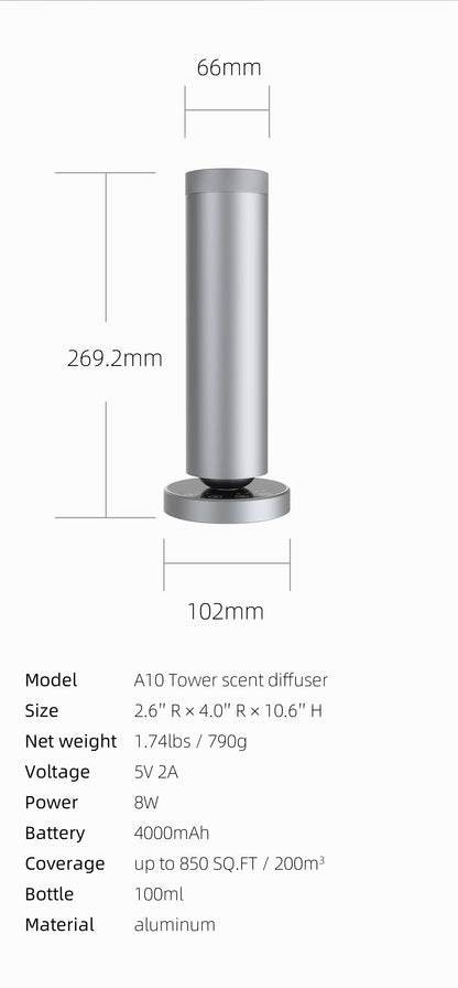 Tall Floor Aroma Diffuser M-090L | 120ml | Bluetooth & Remote Control