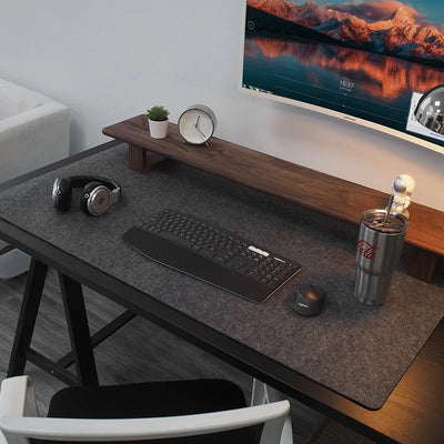 Bureau onderlegger | Vilt | Antislip voor kantoor en gaming — Donker grijs