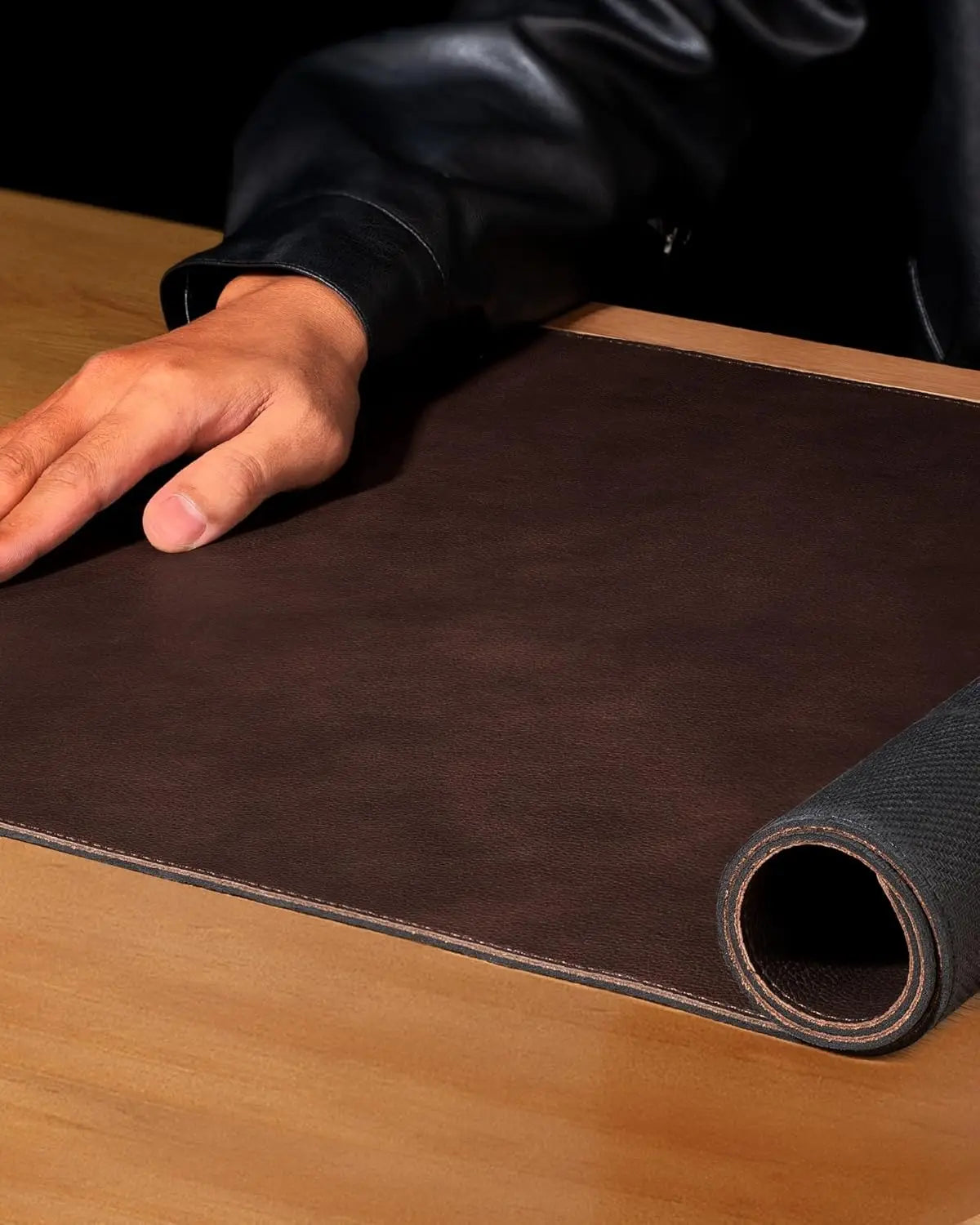 Bureau onderlegger | Echt kalfsleer | Antislip en bureaubescherming - POUEV