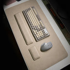 Bureau onderlegger | Waterdicht PU | Antislip muismat met polsbeschermer - POUEV