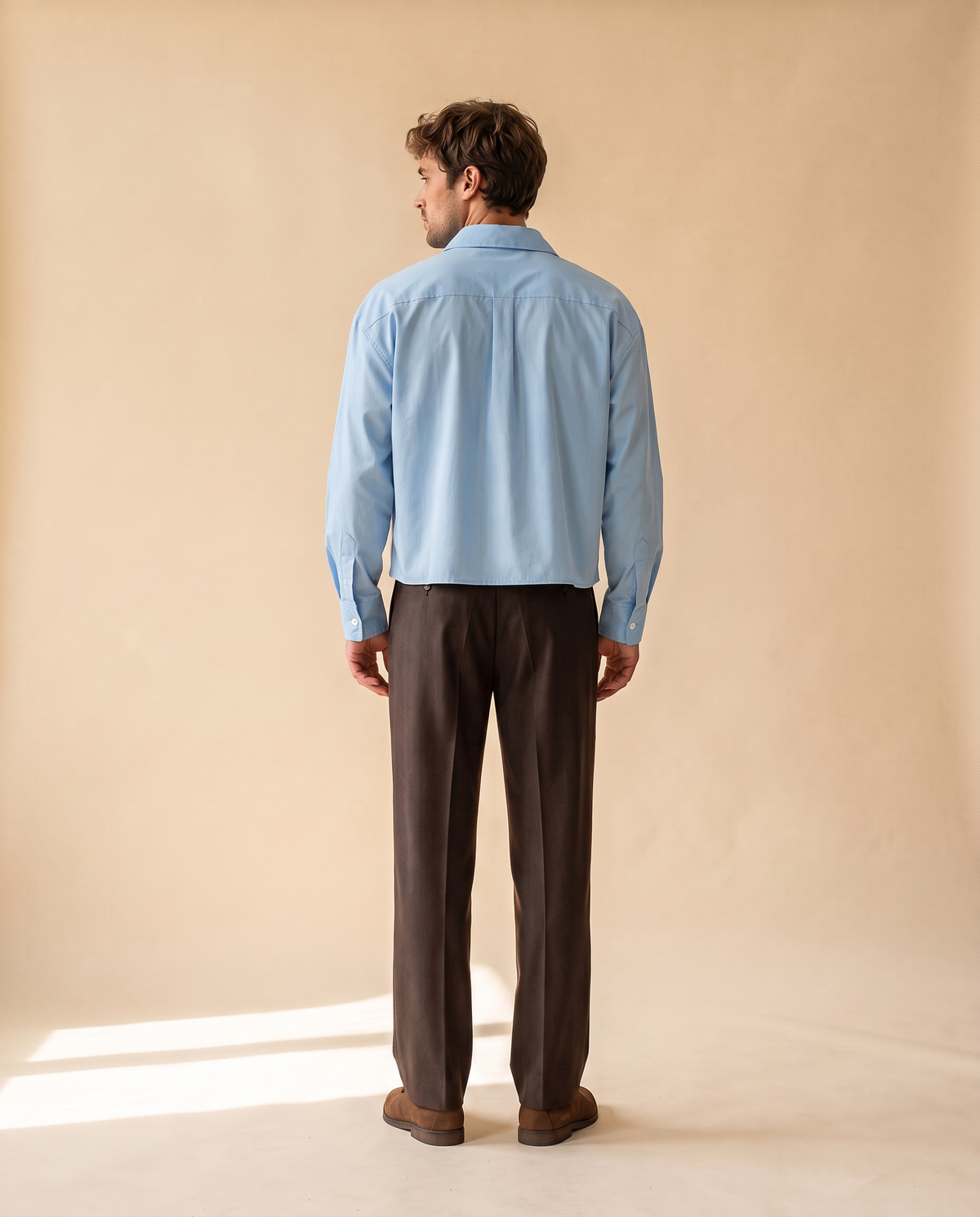 Herenoverhemd | Casual stijl | Lange mouwen - Blauw - POUEV