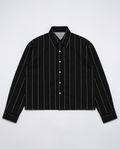 Casual overhemd | 100% katoen | Lange mouwen met knopen - Zwart