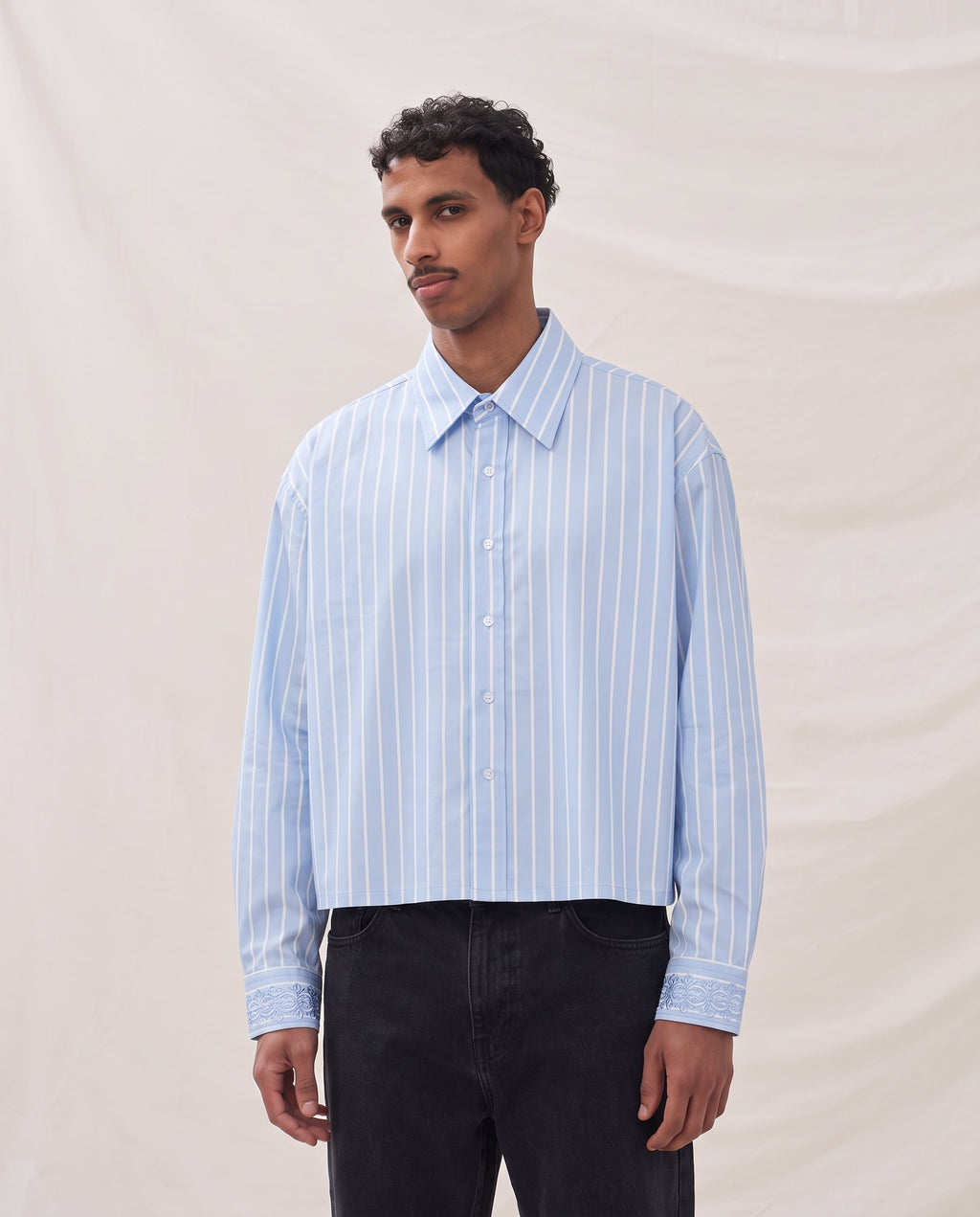 Casual overhemd | 100% katoen | Lange mouwen met knopen